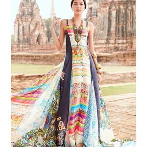 ISO Johnny Was Alia silk dress, multicolored, XS